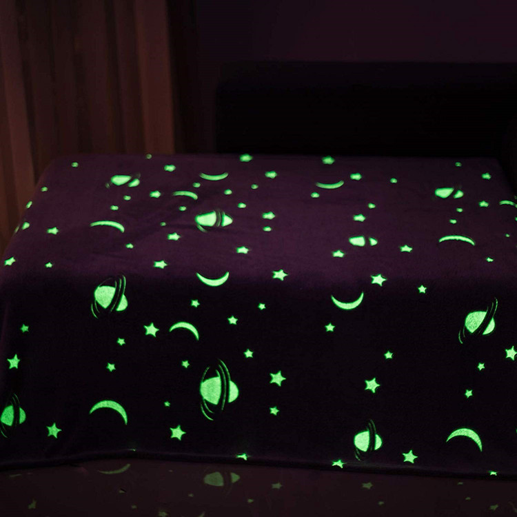 Custom Glow In The Dark Flannel Fleece Luminous Blankets Throw Buy