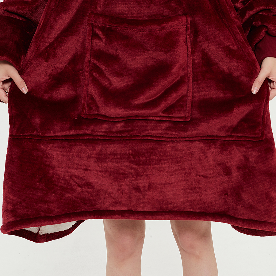 Giant Oversized Fluffy Fleece Wearable Sherpa Hoodie Sweatshirt Blanket